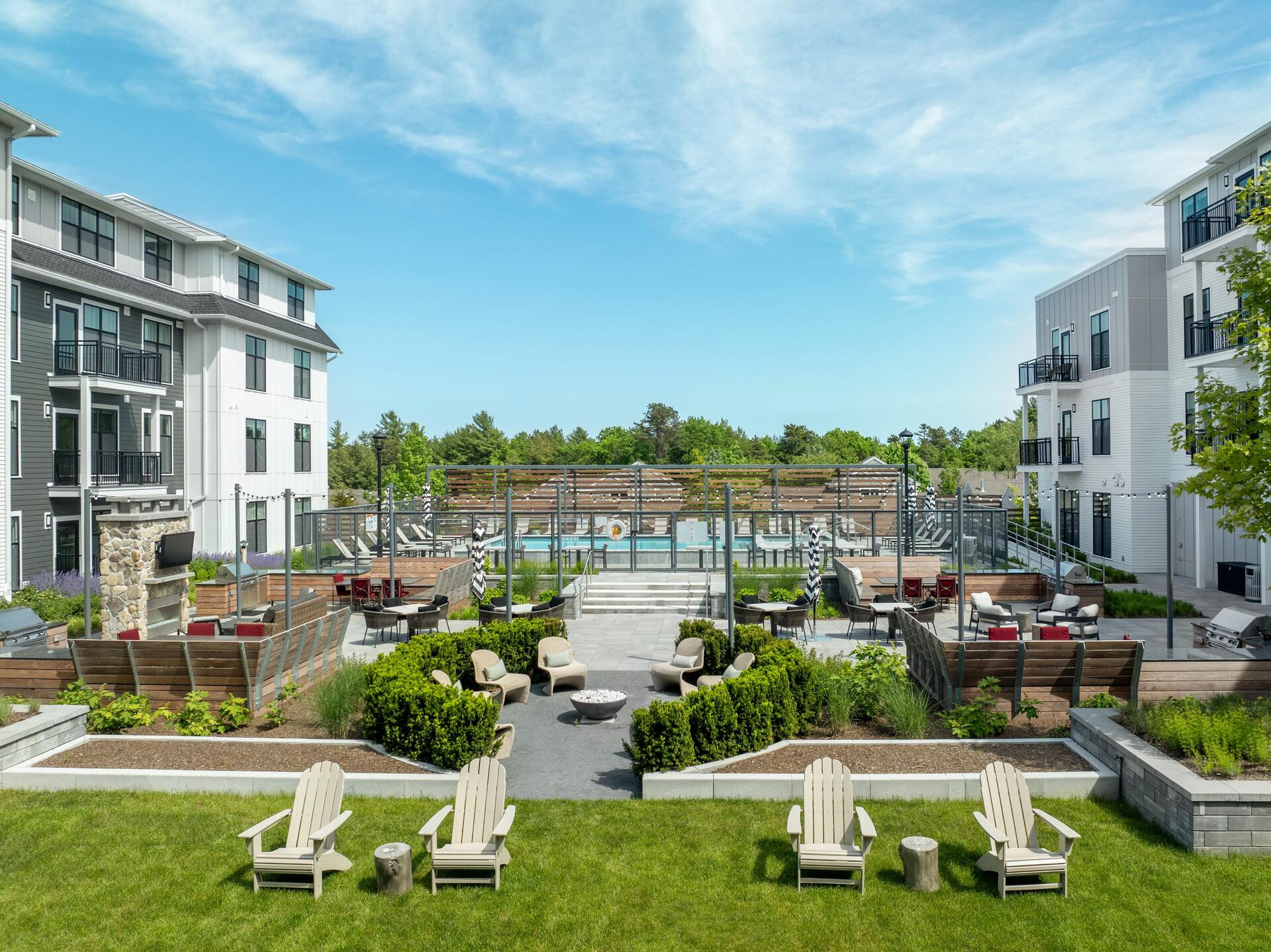 Generous outdoor amenities.